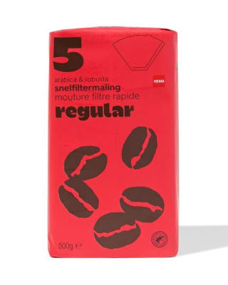 HEMA filterkoffie 500 g voor €6 bij HEMA