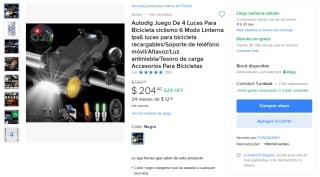Luces para bicicleta recargables 6 Modo por $204 | Oferta Mercado Libre