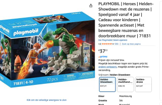 PLAYMOBIL - Heroes: Hero Battle Against Giant Lizard voor €37,31 bij Amazon
