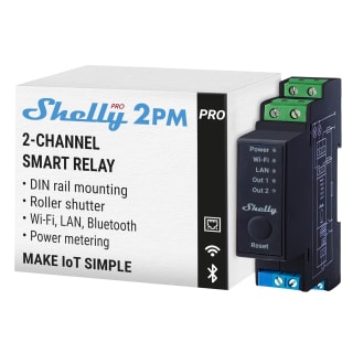 Shelly Pro 2PM WLAN, LAN & Bluetooth 2-Kanaals Relais Schakelaar voor €45,91
