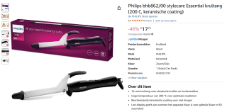 Philips bhb862/00 stylecare Essential krultang voor €17,79 bij Amazon België