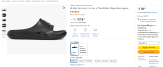 Sandalias Under Armour Locker V Talla 25cm por $318 en Amazon