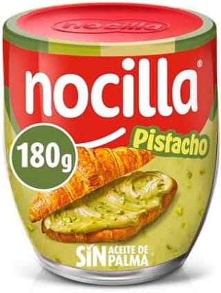 Nocilla Pistacho Crema de Cacao Sin Aceite de Palma, 180g, Sin Gluten por 3.05€
