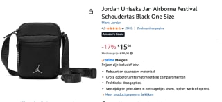 Jordan Uniseks Jan Airborne Festival Schoudertas voor €15 bij Amazon