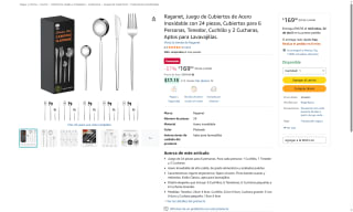 Juego de Cubiertos Raganet 24 Piezas por $169 | Oferta Amazon