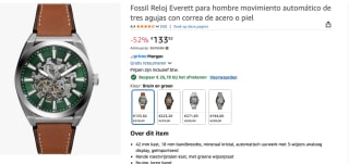 Fossil horloge ME3261 Everett voor €107,14 bij Amazon