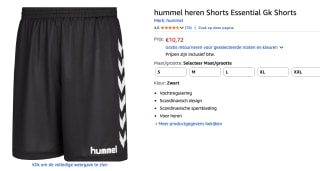 Hummel Keepersshorts voor €10,72 bij Amazon