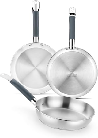 BRA Master Set de sartenes 20-24-28 cm, acero inoxidable por 50.69€