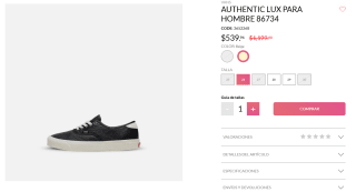 Tenis Authentic Lux para Hombre por $540 | Andrea
