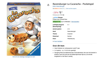 Ravensburger La Cucaracha voor €5,71 bij Amazon