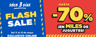 Flash Sale hasta 70% juguetes grandes marcas TOP precios