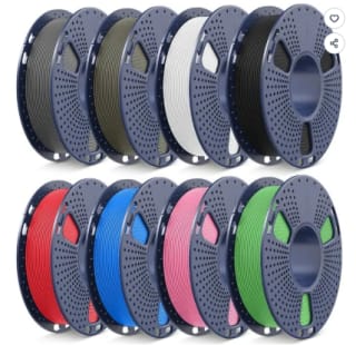 Filament PLA Mat Multicolore - WOODOURS - Lot de 8 - 1,75 mm - 2 kg à 64,44€