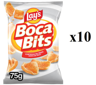 10 x BOCABITS Snack de cortezas de trigo con sabor a carne bolsa de 75 g. por 9.74€