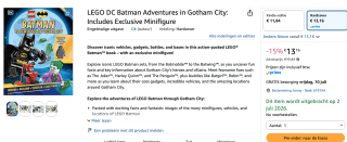 LEGO DC Batman Adventures in Gotham City boek met exclusieve Joker voor €13,16