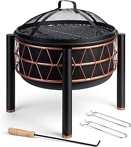 VonHaus 2-in-1 Fire Pit with BBQ Grill for £54.99 at Amazon