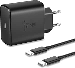 45W USB C rápido Cargador Samsung Cargador Tipo C PPS con Cable de 6ft por 11.04€