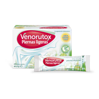 Venorutox Piernas Ligeras sabor naranja-limón 20uds por 7.99€