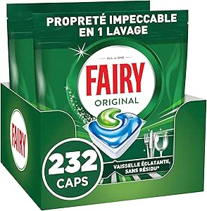 Tablettes Lave-Vaisselle Tout-en-1 Fairy Original à 29,99€