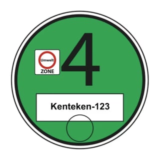 Milieusticker voor Duitsland voor €5,95