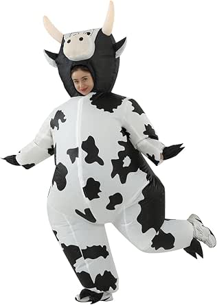 JASHKE Disfraz Vaca Adulto Inflable por 27.58€