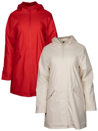 Damesregenjas (beige / rood) voor €5 bij Wibra