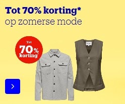 Tot 74% korting op zomerse mode voor dames en heren bij Bol.