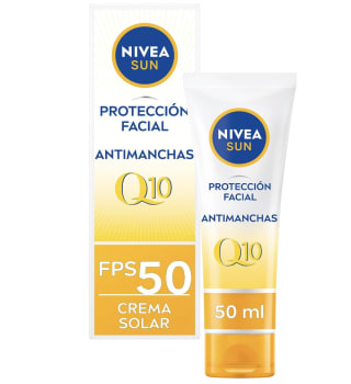 2 Cremas solar facial NIVEA SUN Q10 antiedad SPF50+ 40 ml(70% 2da unidad) a 13,32€