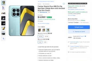 Poco M8 Pro 256GB por $3,960 | Mercado Libre (TC MP)