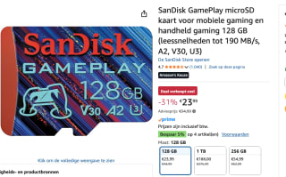 SANDISK MicroSDXC Gameplay 128GB voor €23,99 bij Amazon