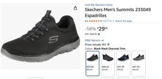 Skechers Summits heren sneakers voor €29,56 bij Amazon