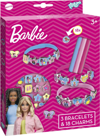 Barbie Totum 3 schuif armbandjes maken met 18 bedels knutselset voor €5,99 bij Bol
