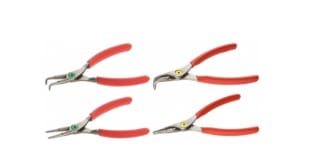 Jeu de 4 pinces Circlips intérieur extérieur FACOM becs coudés droits PCJ4PB à 78,92€