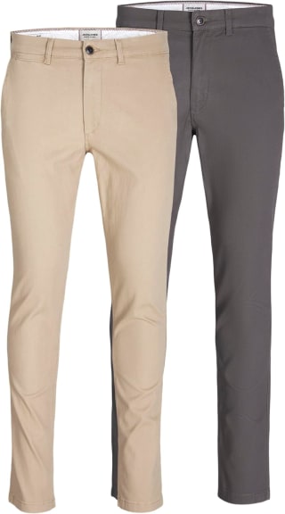 JACK & JONES Chino Trousers 2-Pack Slim Fit por 25,15€ en Amazon