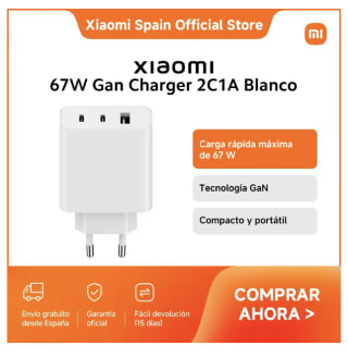 Xiaomi 67W GaN Charger 2C1A Negro por 17.59€