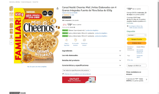 Cereal Cheerios Miel 650g por $53 | Oferta Amazon