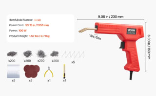 VEVOR Soldador de Plástico 100 W (800 grapas) por 18,90€