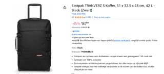 Eastpak TRANVERZ S Reiskoffer, Handbagage voor €55,25 bij Amazon