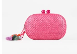Bolso Clutch de rafia abalorio por 9.99€.