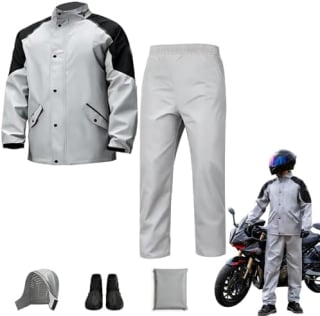 RUAKIVA impermeable reflectante para motocicleta (talla XL) por $199 en Amazon