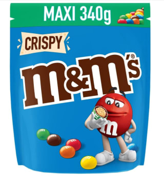 M&M'S Crispy arroz crujiente recubierto de chocolate con leche y azúcar por 3.33€