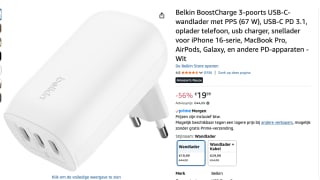 Belkin BoostCharge 67 W voor €19,99 bij Amazon