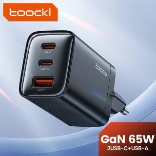 Toocki 65W GaN 3-poorts oplader voor €15,99 bij Joybuy