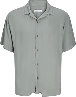 JACK & JONES Men's Jjejeff Solid Resort Shirt S/S voor €7,00 bij Amazon