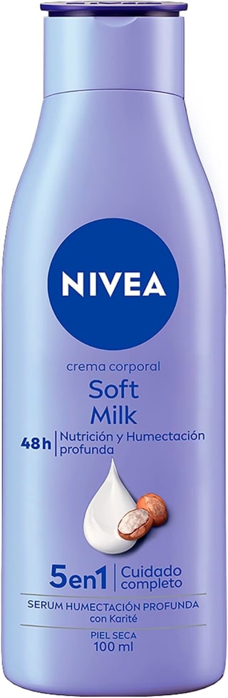 NIVEA Body Crema Corporal Soft Milk (100ml) por $18 en Amazon