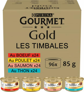 Gourmet Gold Pack mega 96 latas de 85g comida húmeda para gatos por 39,99€