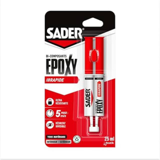 SADER Colle Epoxy bi-composant Rapide 25ml pour 5,88€ chez Amazon