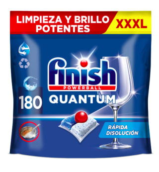 Finish Powerball Quantum pastillas lavavajillas 180 uds por 24,47€