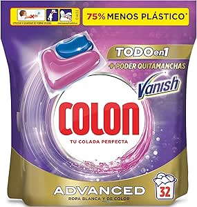 32 cápsulas Colon Detergente Advanced ropa blanca y de color por 7.92€