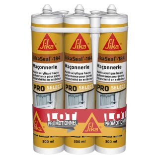 Pack 3 Sika SikaSeal-184 Maçonnerie Sellador Acrílico Blanco 300 ml por 6.99€
