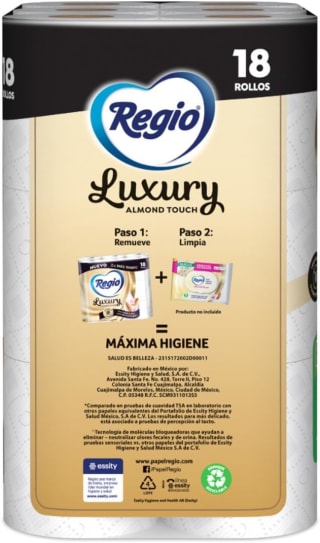 Regio Luxury Almond Touch Papel Higiénico 18 rollos por $96 en Amazon